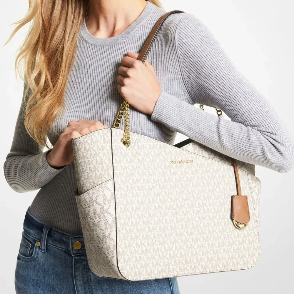 Final Sale!!! 👜 MICHAEL KORS 🌺 Jet Set Large Logo Shoulder Bag - Picture 3 of 3